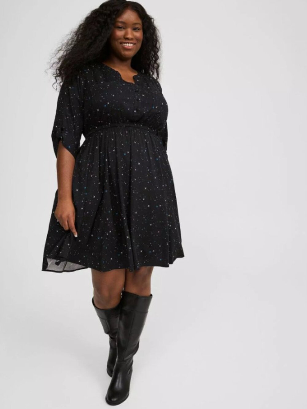 Torrid Mini Stretch Challis Shirt Dress 1X - Picture 1 of 9